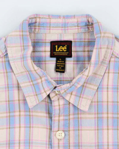 Vintage Lee Check Short Sleeve Shirt - L