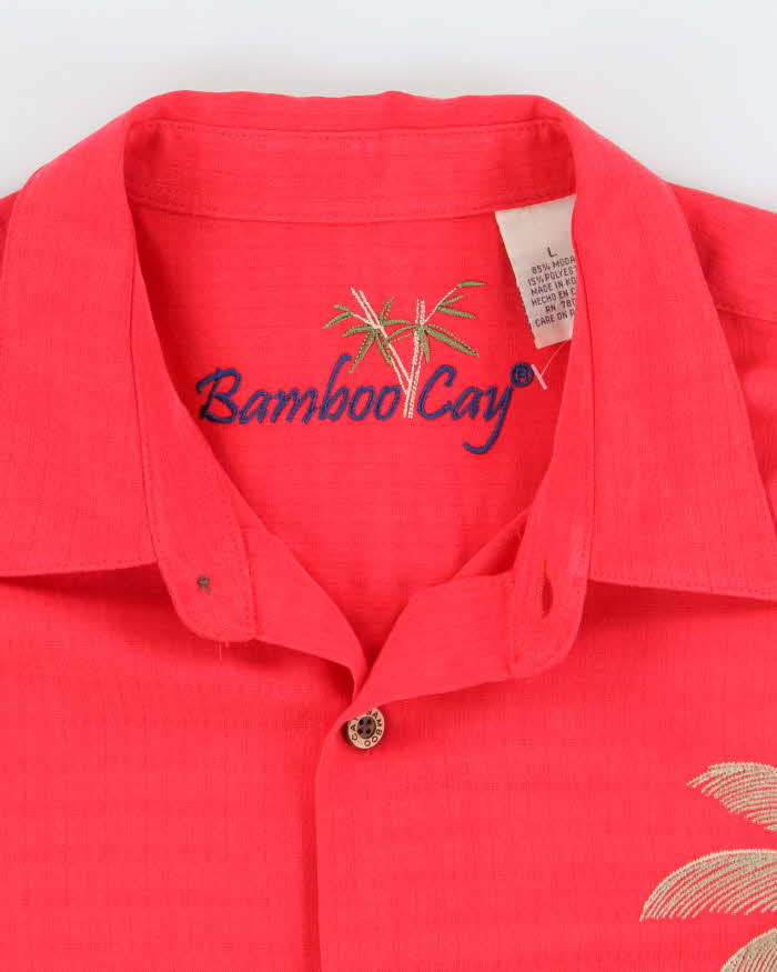 Vintage Bamboo Cay Embroidered Hawaiian Shirt - L