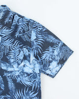 Vintage 2000s Island Retreat Blue Hibiscus Hawaiian Shirt - L