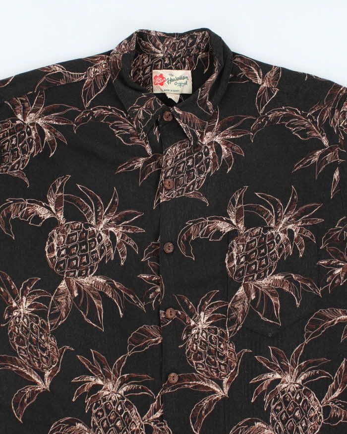 Vintage 90s Hilo Hatties Pineapple Hawaiian Shirt - L