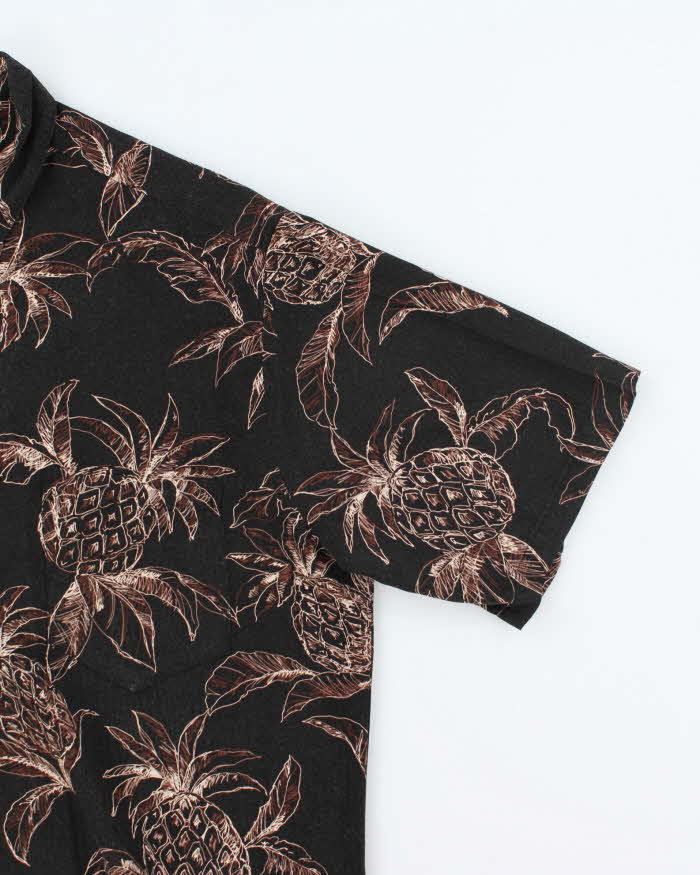 Vintage 90s Hilo Hatties Pineapple Hawaiian Shirt - L