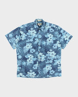 Vintage 90s Campia Hibiscus Flower Pattern Hawaiian Shirt - M