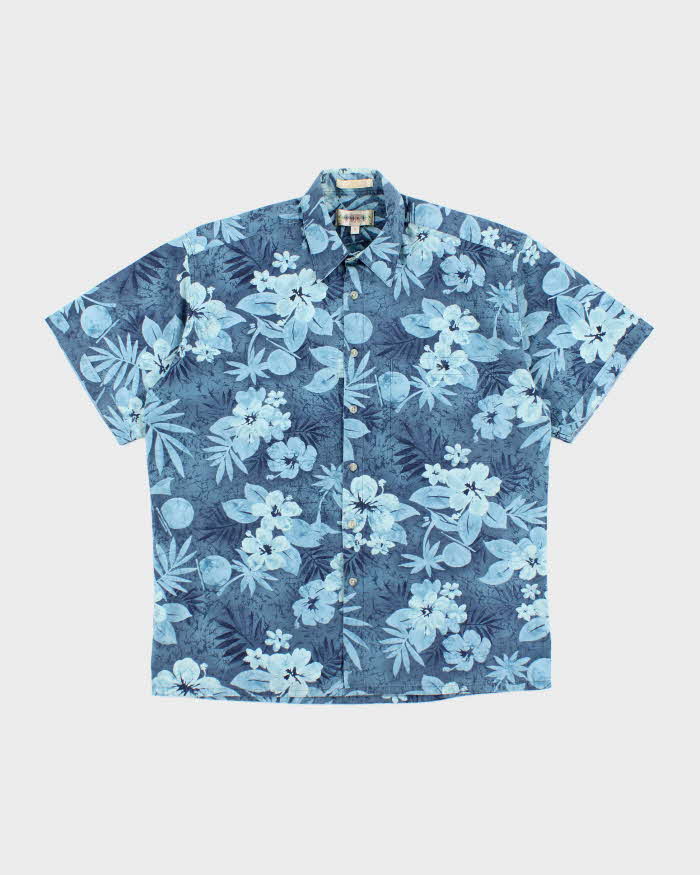 Vintage 90s Campia Hibiscus Flower Pattern Hawaiian Shirt - M