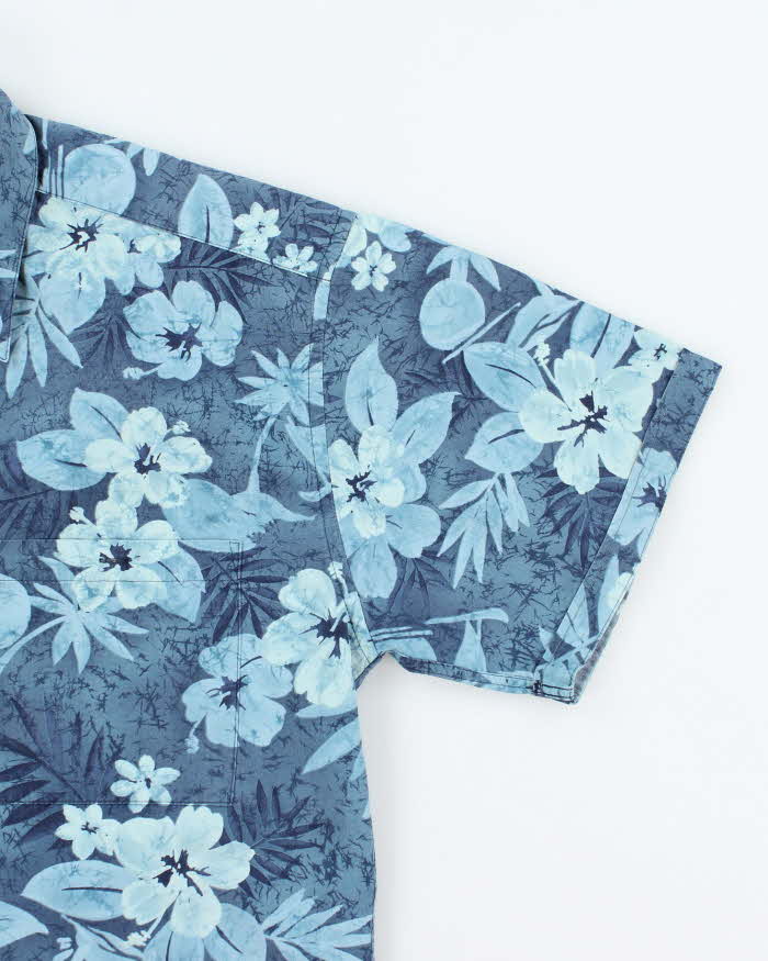 Vintage 90s Campia Hibiscus Flower Pattern Hawaiian Shirt - M