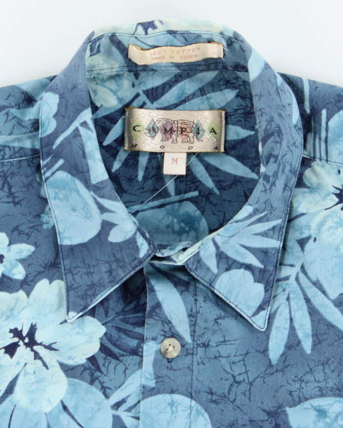 Vintage 90s Campia Hibiscus Flower Pattern Hawaiian Shirt - M