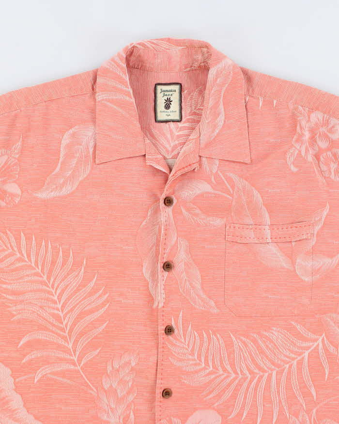 Jamaica Jaxx Pink Hibiscus Hawaiian Shirt - XL