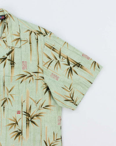 RJC Green Bamboo Hawaiian Shirt - M
