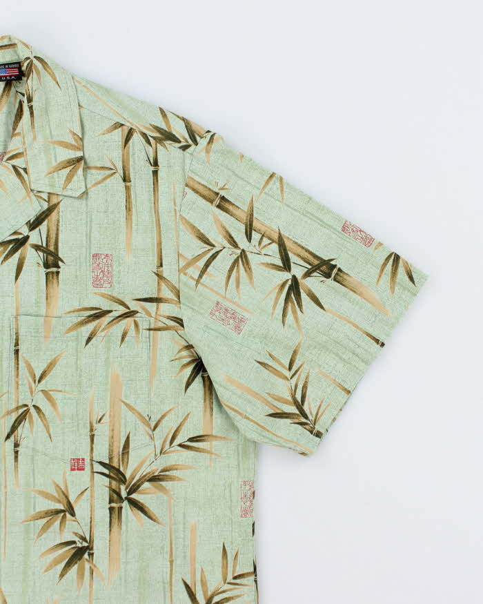 RJC Green Bamboo Hawaiian Shirt - M