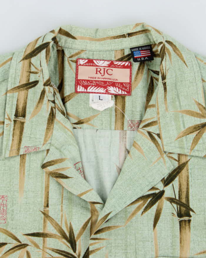 RJC Green Bamboo Hawaiian Shirt - M