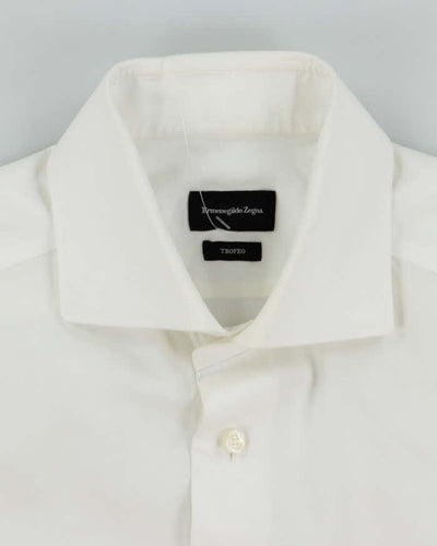 Ermenegildo Zegna White Collared Shirt - M