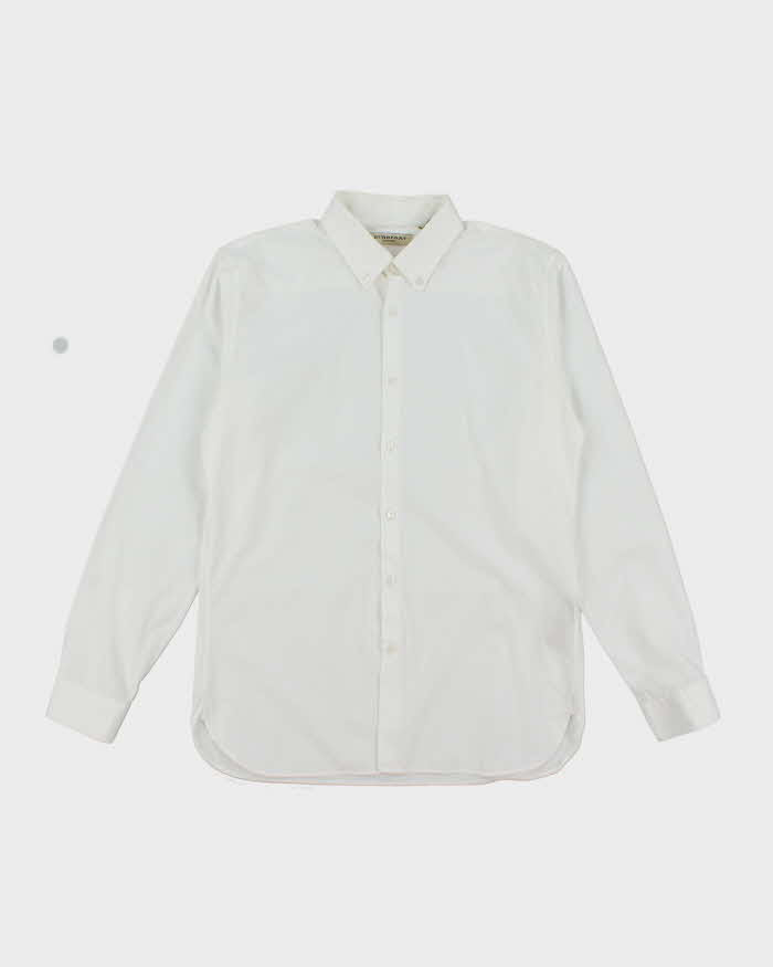 Burberry Men's White Collared Shirt - L