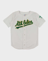 Vintage 90s Athletics White and Green Sports Jersey - XL