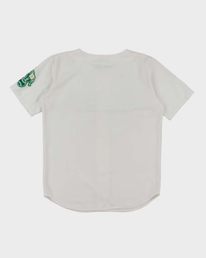 Vintage 90s Athletics White and Green Sports Jersey - XL