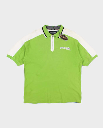 Deadstock Y2K Pelle Pelle Avocado Green Sports Jersey - L