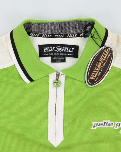 Deadstock Y2K Pelle Pelle Avocado Green Sports Jersey - L