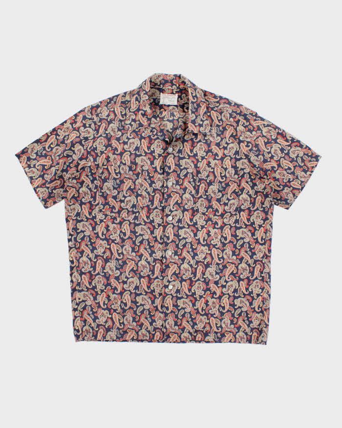 Vintage 70's Cave Shepherd by Liberty London Paisley Hawaiian Shirt - L