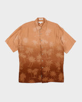 Vintage 90's Pierre Cardin Palm Tree Print Hawaiian Shirt - L
