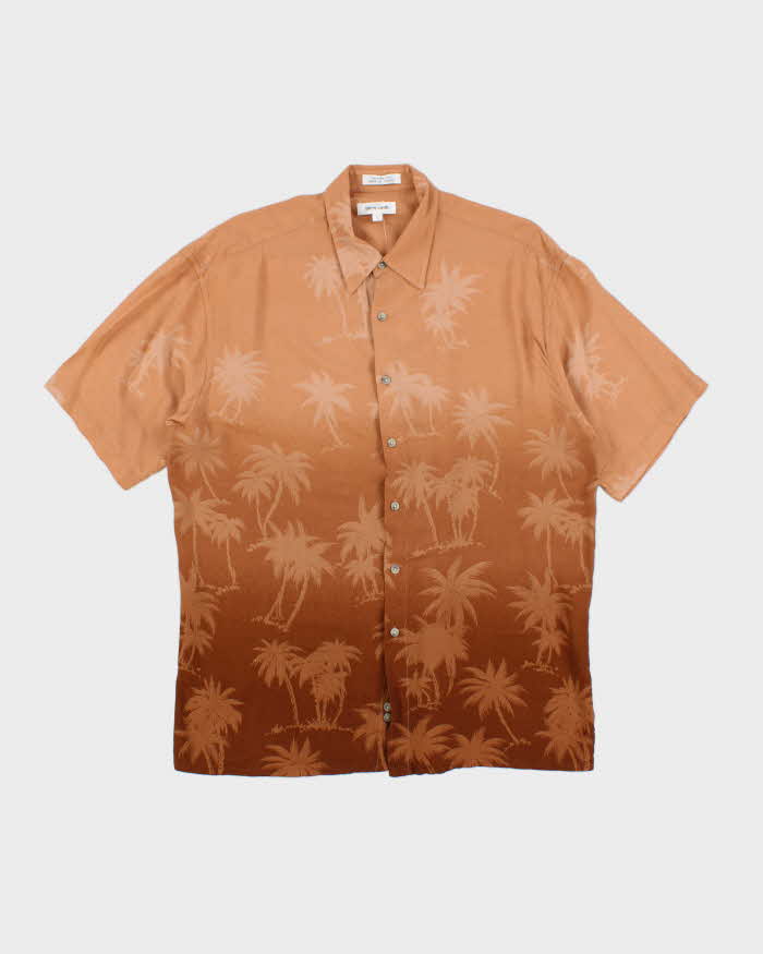 Vintage 90's Pierre Cardin Palm Tree Print Hawaiian Shirt - L