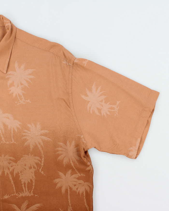 Vintage 90's Pierre Cardin Palm Tree Print Hawaiian Shirt - L