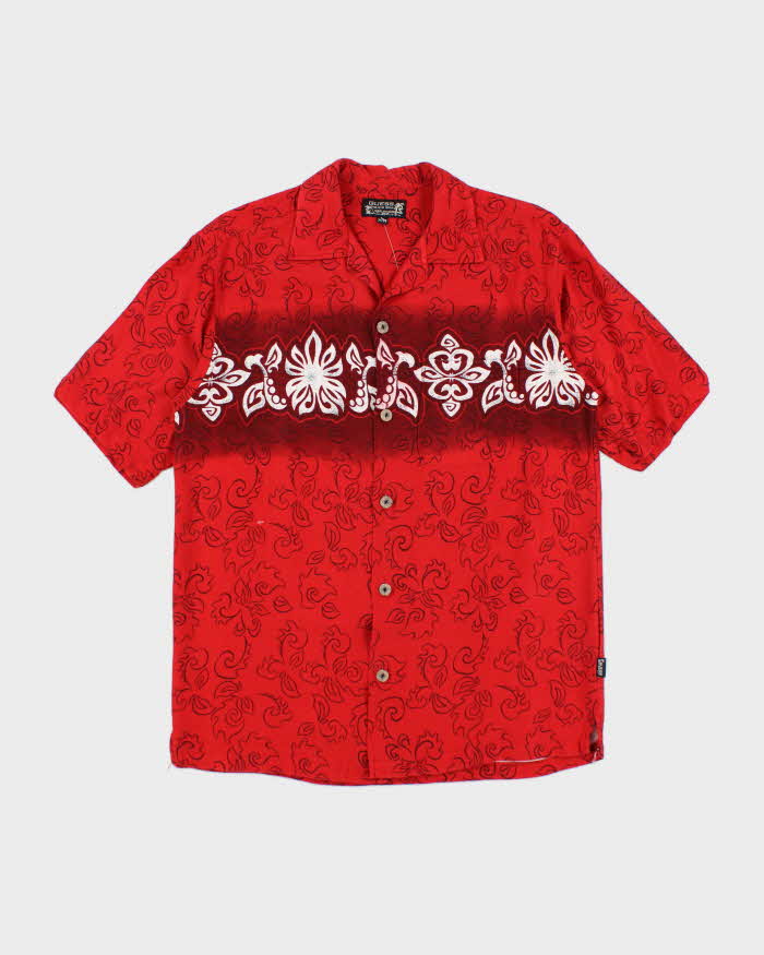 Vintage Y2K Guess Tribal Print Oversized Hawaiian Shirt - M