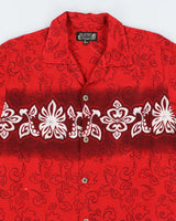 Vintage Y2K Guess Tribal Print Oversized Hawaiian Shirt - M
