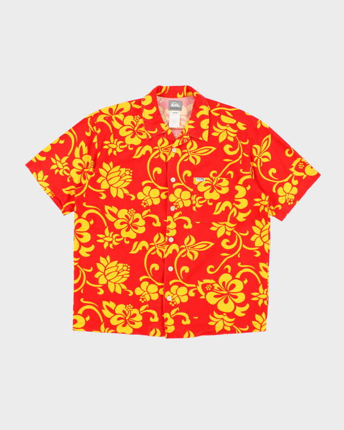 Vintage Y2K Quiksilver Floral Print Hawaiian Shirt - M