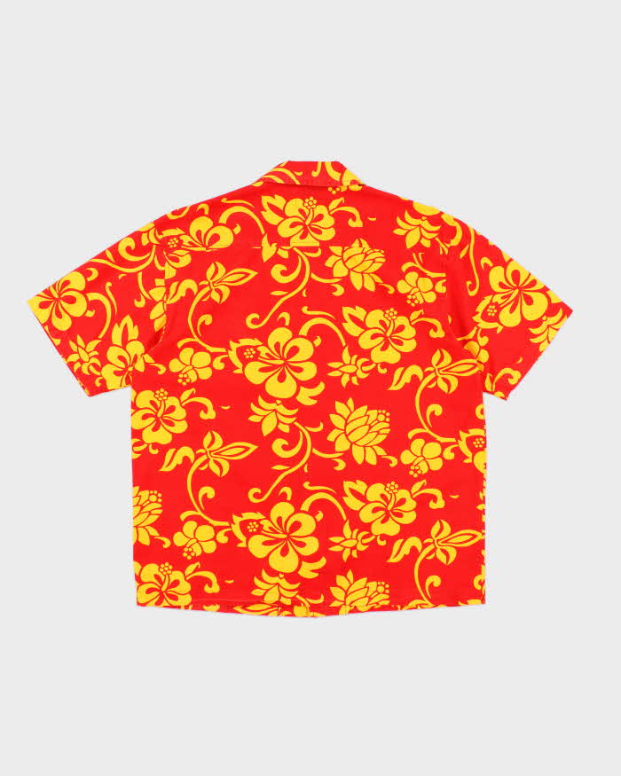 Vintage Y2K Quiksilver Floral Print Hawaiian Shirt - M