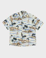 Vintage 90's Pierre Cardin All Over Print Hawaiian Shirt - L