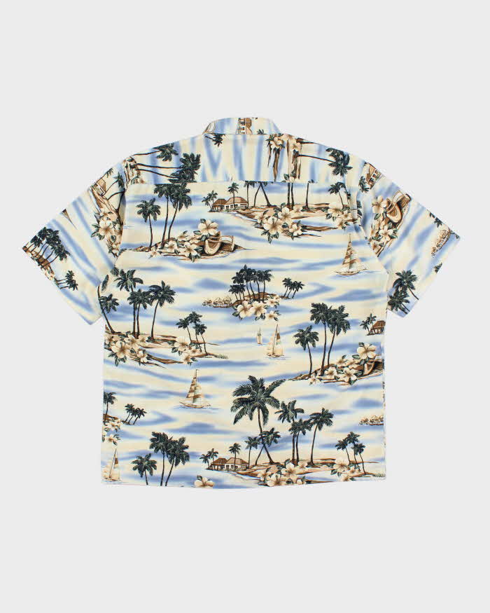 Vintage 90's Pierre Cardin All Over Print Hawaiian Shirt - L