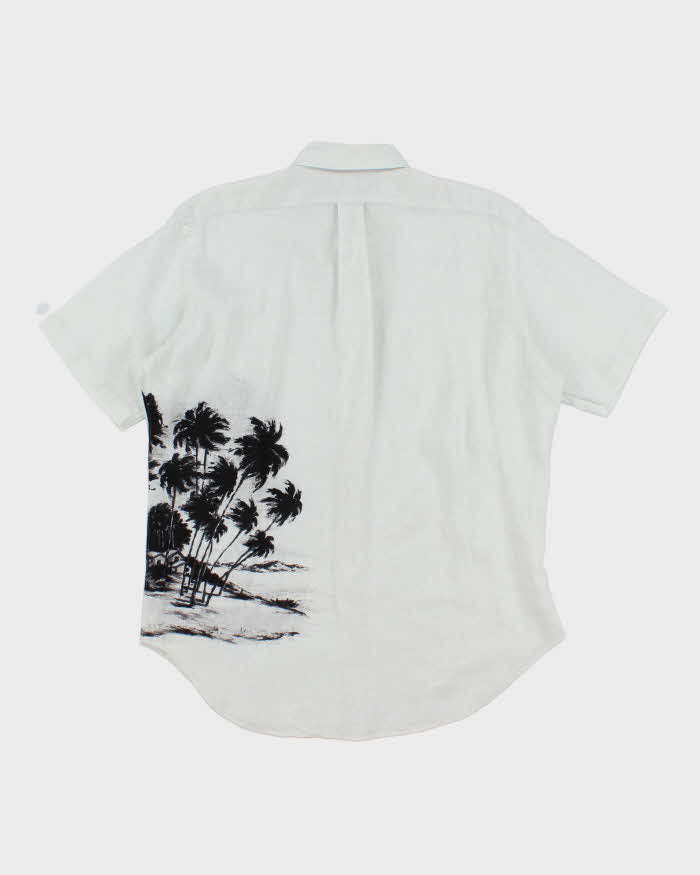 Vintage 2000's Ralph Lauren Palm Tree Printed Short Sleeve Shirt - L