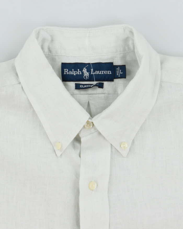Vintage 2000's Ralph Lauren Palm Tree Printed Short Sleeve Shirt - L