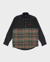 Vintage Fred Perry Two Tone Green Tartan Button Up Shirt - XL
