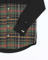 Vintage Fred Perry Two Tone Green Tartan Button Up Shirt - XL