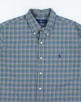 Vintage 2000's Ralph Lauren Small Horse Flannel Shirt - XL