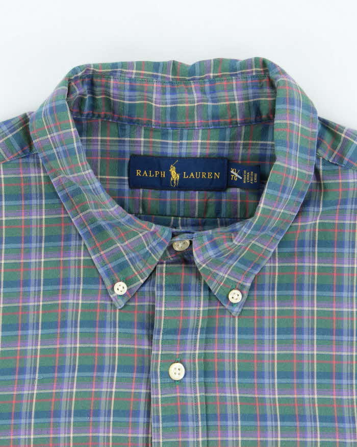 Vintage 2000's Ralph Lauren Small Horse Flannel Shirt - XL