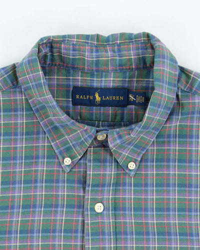 Vintage 2000's Ralph Lauren Small Horse Flannel Shirt - XL