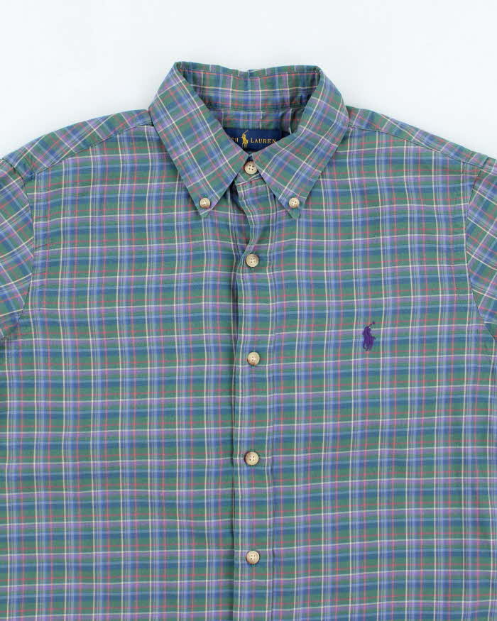 Vintage 2000's Ralph Lauren Small Horse Flannel Shirt - S