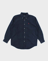 Vintage Ralph Lauren Heavyweight Small Horse Plain Shirt - M
