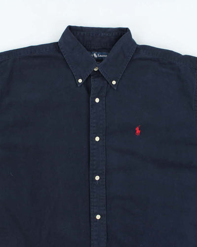 Vintage Ralph Lauren Heavyweight Small Horse Plain Shirt - M