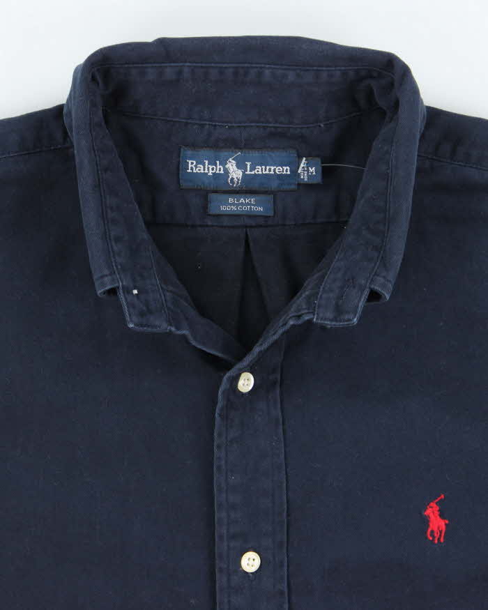 Vintage Ralph Lauren Heavyweight Small Horse Plain Shirt - M