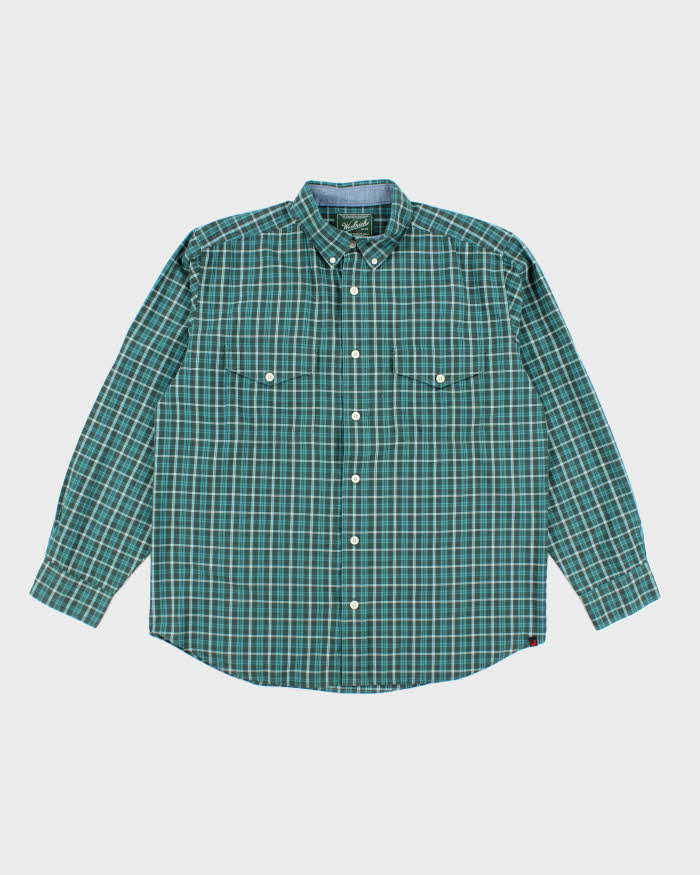Vintage Woolrich Striped Button Up Shirt - L
