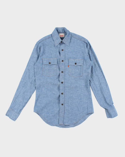 Vintage 90's Levi's Orange Tab Embroidered Denim Shirt - S