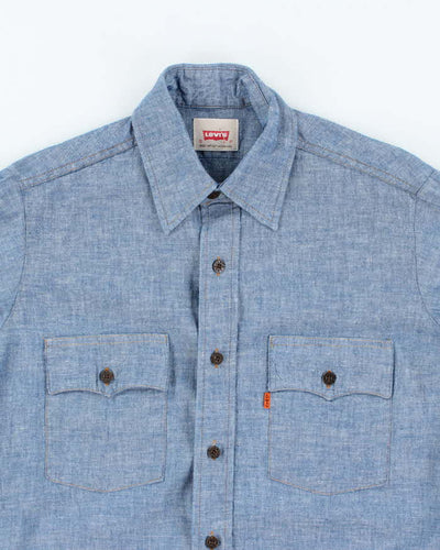 Vintage 90's Levi's Orange Tab Embroidered Denim Shirt - S