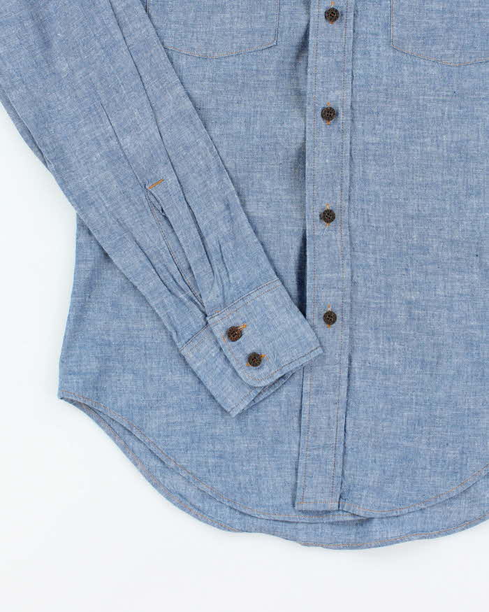 Vintage 90's Levi's Orange Tab Embroidered Denim Shirt - S