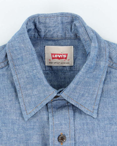 Vintage 90's Levi's Orange Tab Embroidered Denim Shirt - S