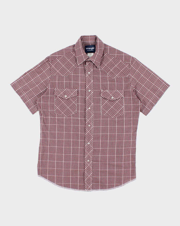 Vintage 90's Wrangler Checked Snap Button Shirt - M
