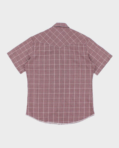 Vintage 90's Wrangler Checked Snap Button Shirt - M