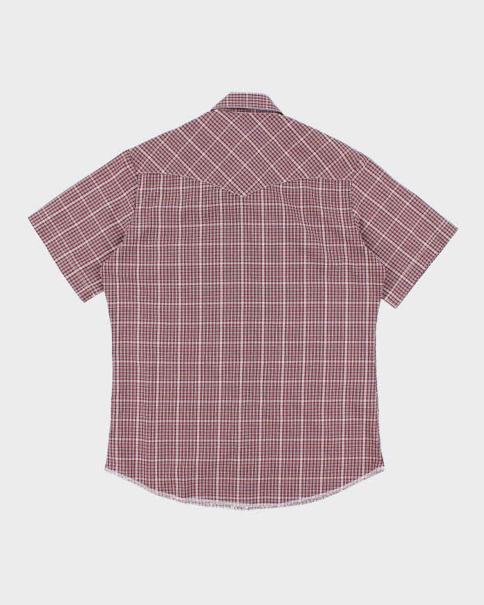 Vintage 90's Wrangler Checked Snap Button Shirt - M