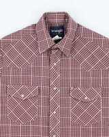 Vintage 90's Wrangler Checked Snap Button Shirt - M
