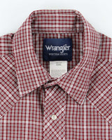 Vintage 90's Wrangler Checked Snap Button Shirt - M